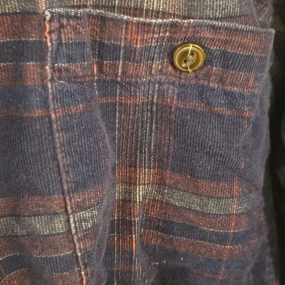 Orvis Plaid Casual Shirt corduroy - Picture 5 of 7